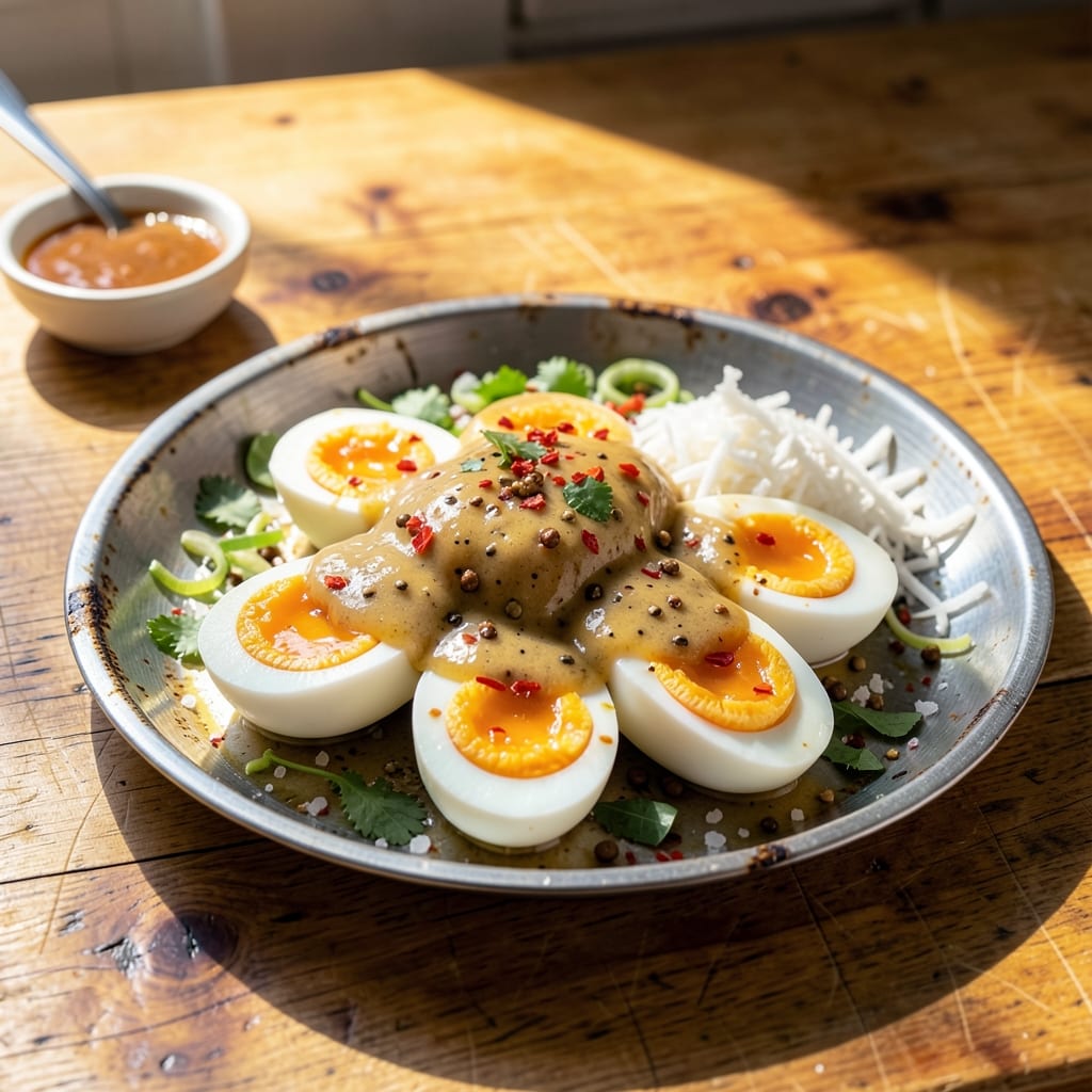 Boiled Egg Fry Recipe in Tamil: Spicy Coconut Curry Magic with Crispy Edges