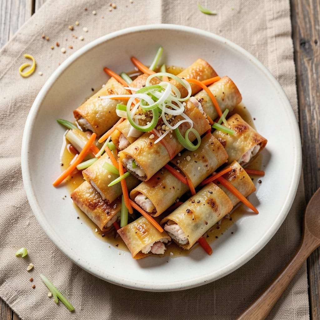 Chicken Egg Roll Recipe Without Cabbage: Crispy Celery-Carrot Wraps With Secret Soy Glaze