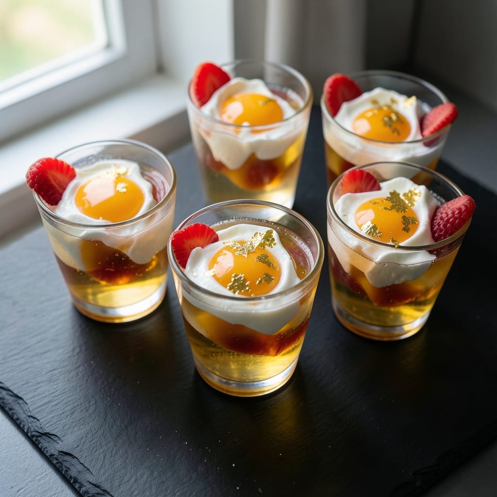Boozy Egg Jello Shots Recipe: Boozy Gelatin Bites with Silky Yolk Magic