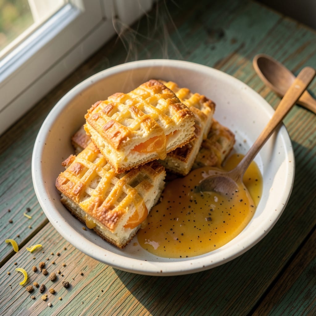 Cottage Cheese Egg Biscuit Recipe: Savory Flaky Layers With Runny Yolk Magic
