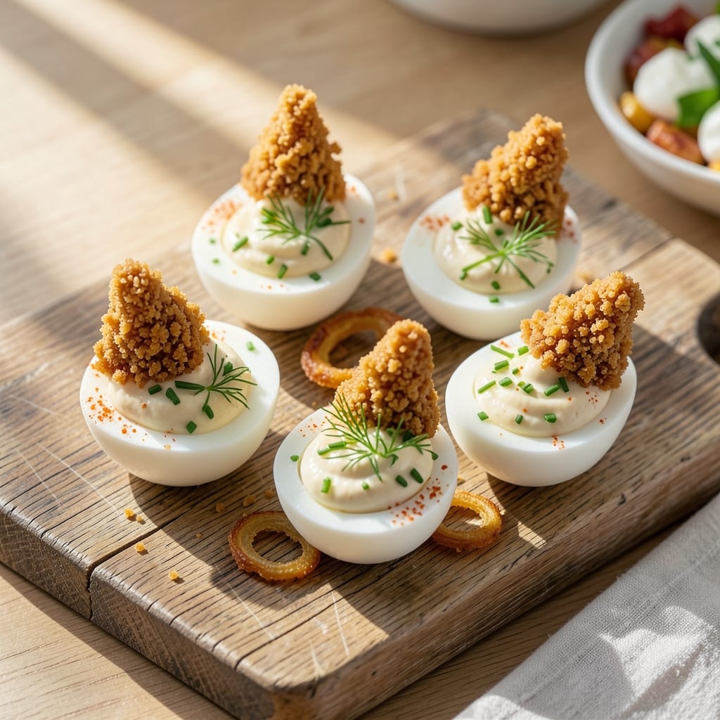 Easter Chick Deviled Eggs Recipe: Festive Herb-Packed Bites With Crunchy Topping