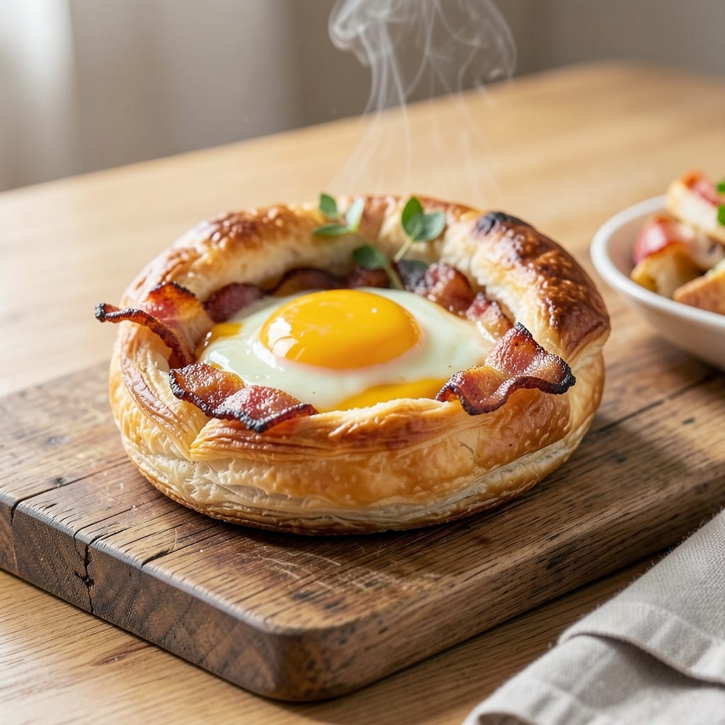 Bacon Egg and Cheese Hot Pocket Recipe: Crispy Pastry Hugs Runny Yolk Magic