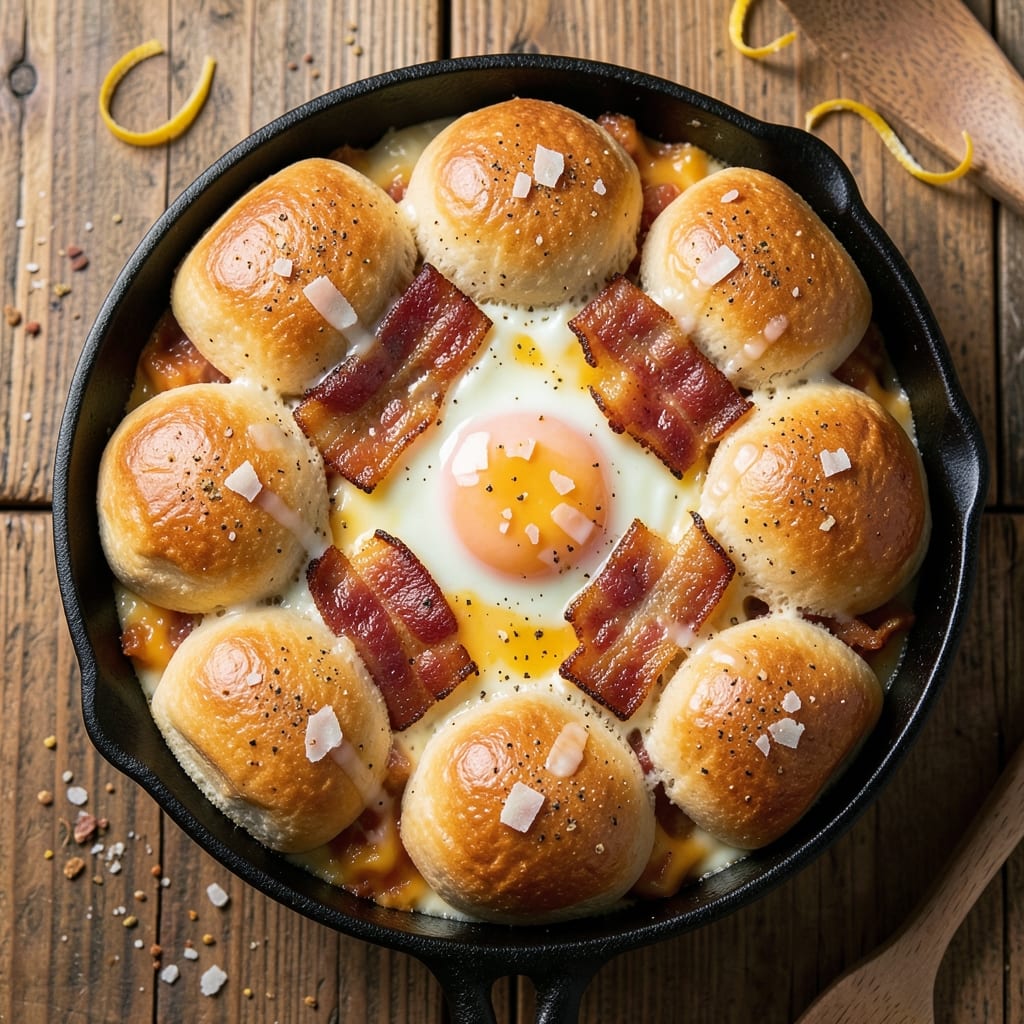 Bacon, Egg, and Cheese Biscuit Casserole Recipe: Flaky Layers Loaded With Savory Goo