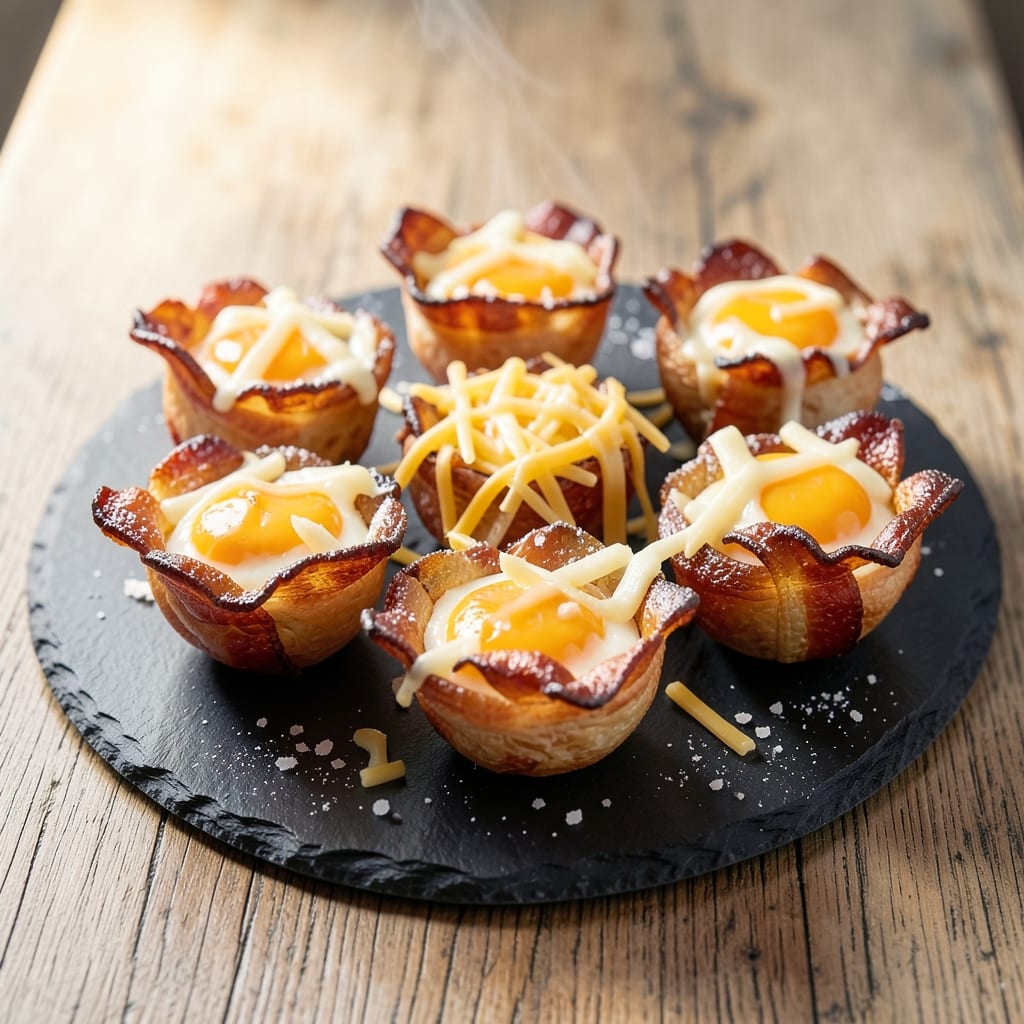 Bacon-Wrapped Egg Cups Recipe: Crispy Bites With Savory Yolk Surprise