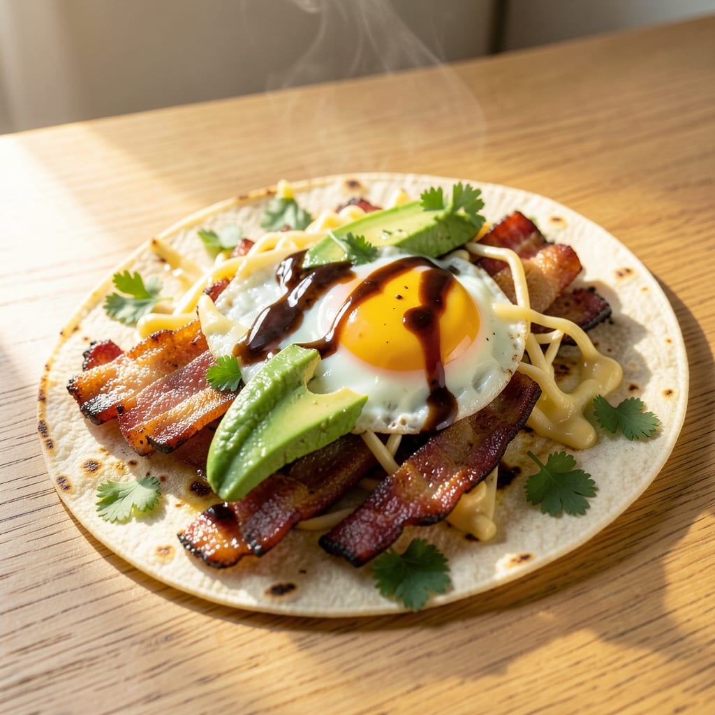 Bacon and Egg Breakfast Tacos Recipe: Crispy Tortillas Hugging Smoky Yolk Magic