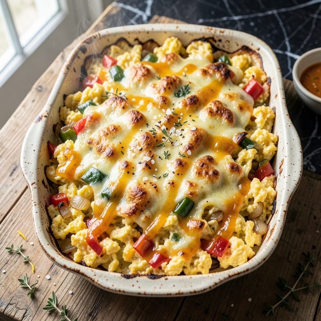 Baked Scrambled Egg Casserole Recipe: Crispy Top, Silky Yolk Magic Every Bite