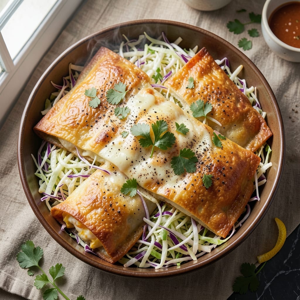Baked Egg Roll Recipe With Coleslaw Mix: Crispy Wraps Stuffed With Tangy Cabbage