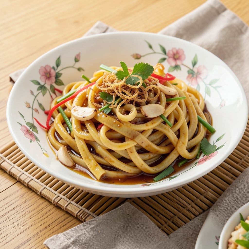 Chinese Style Egg Noodles Recipe: Wok-Fried With Savory Soy and Garlic Essence