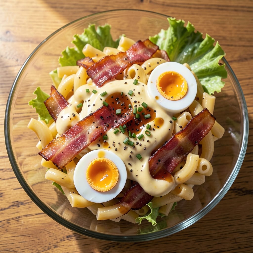 Bacon, Egg, and Macaroni Salad Recipe: Smoky Breakfast Meal Prep With Crunchy Edges
