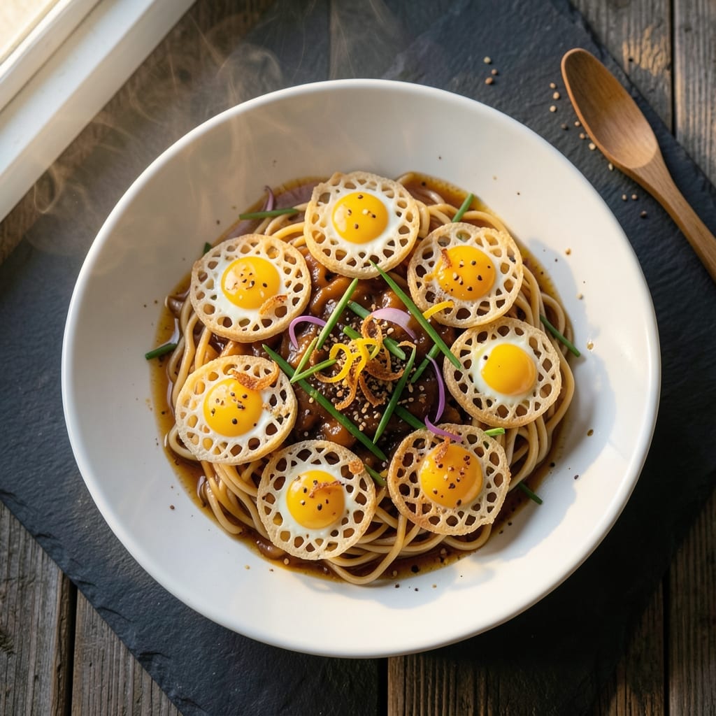 Chow Mein Noodle Egg Nests Recipe: Crispy Edges and Silky Yolk Magic