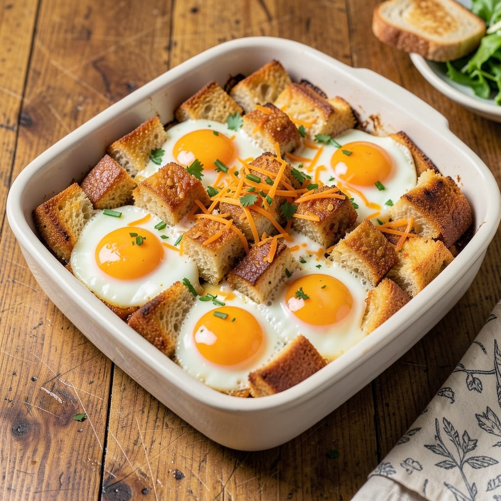 Best Egg Bake Recipe With Bread Overnight: Crispy-Topped Yolk Magic Ready by Morning