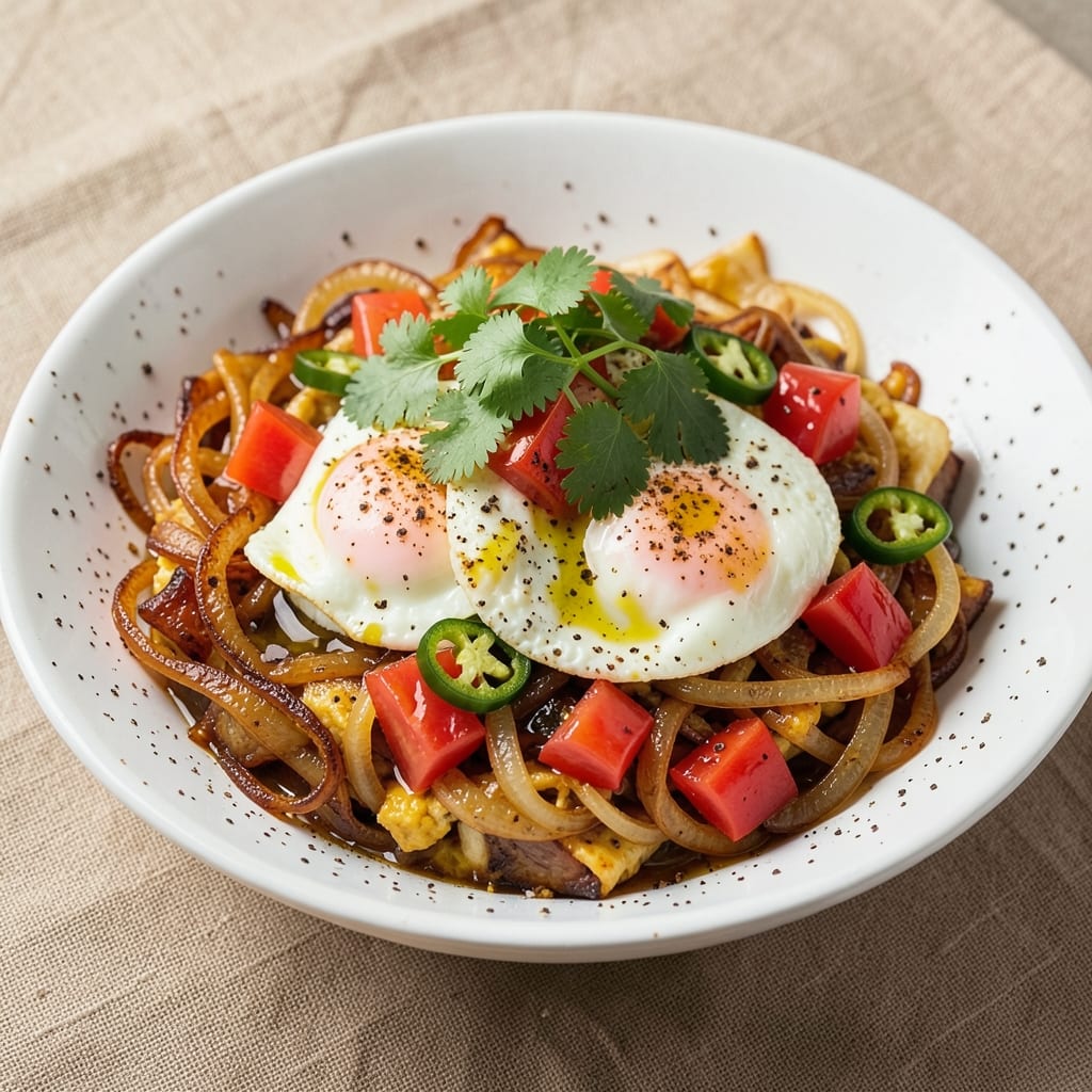 Desi Egg Bhurji Recipe: Spiced Tomato and Herb Scramble With Crispy Edges
