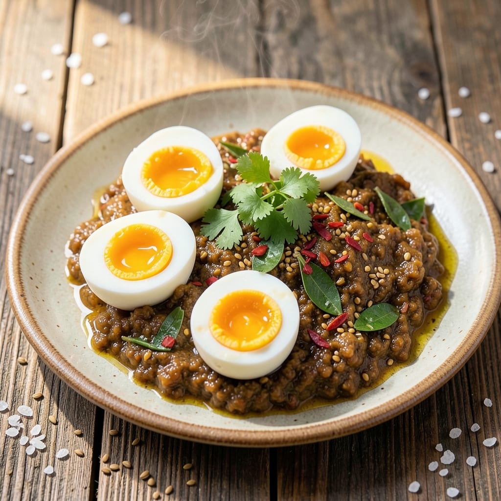 Boiled Egg Masala Recipe: Spiced Yolk Magic With Crispy Topping