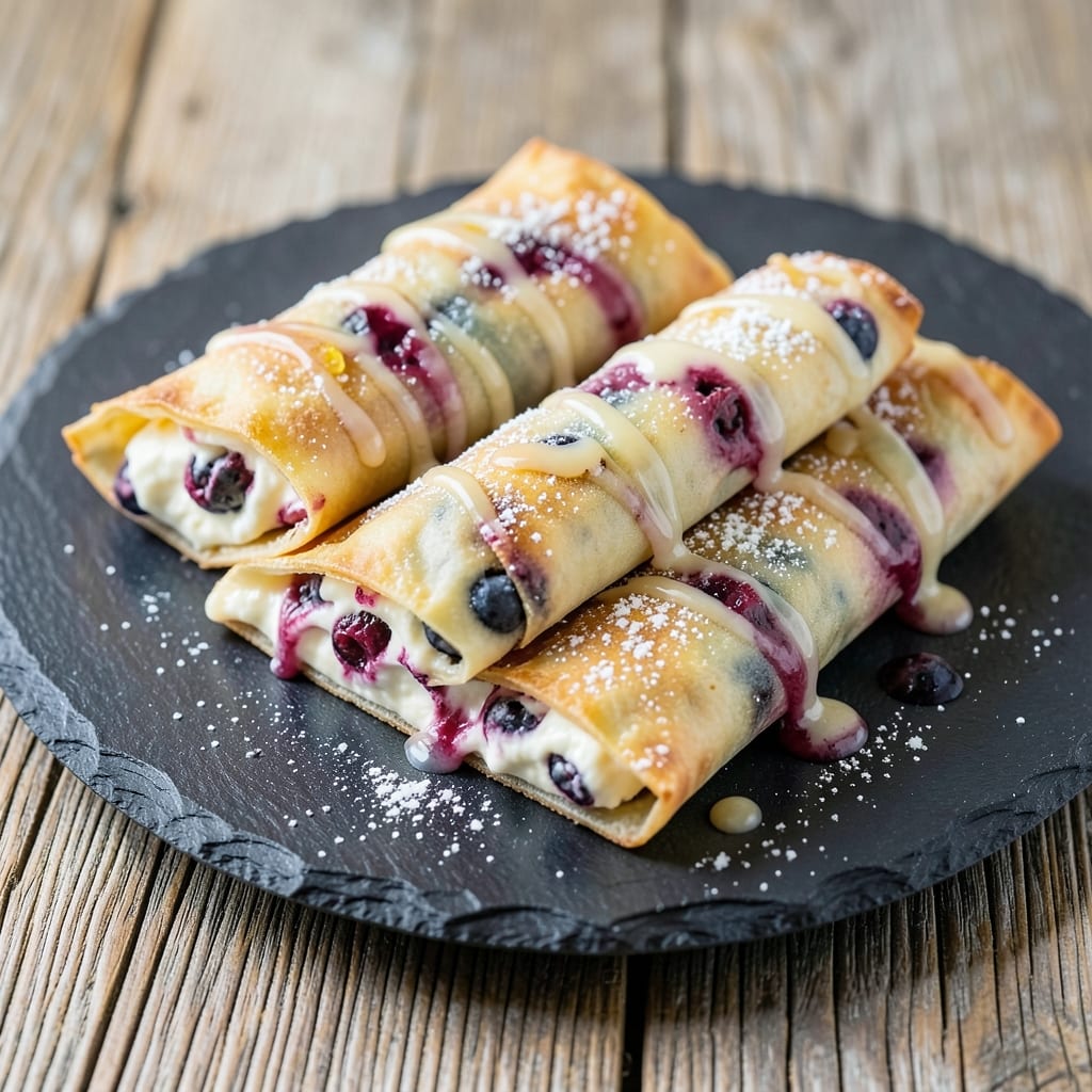 Blueberry Cream Cheese Egg Rolls Recipe: Sweet-Tart Filling With Crispy Wraps