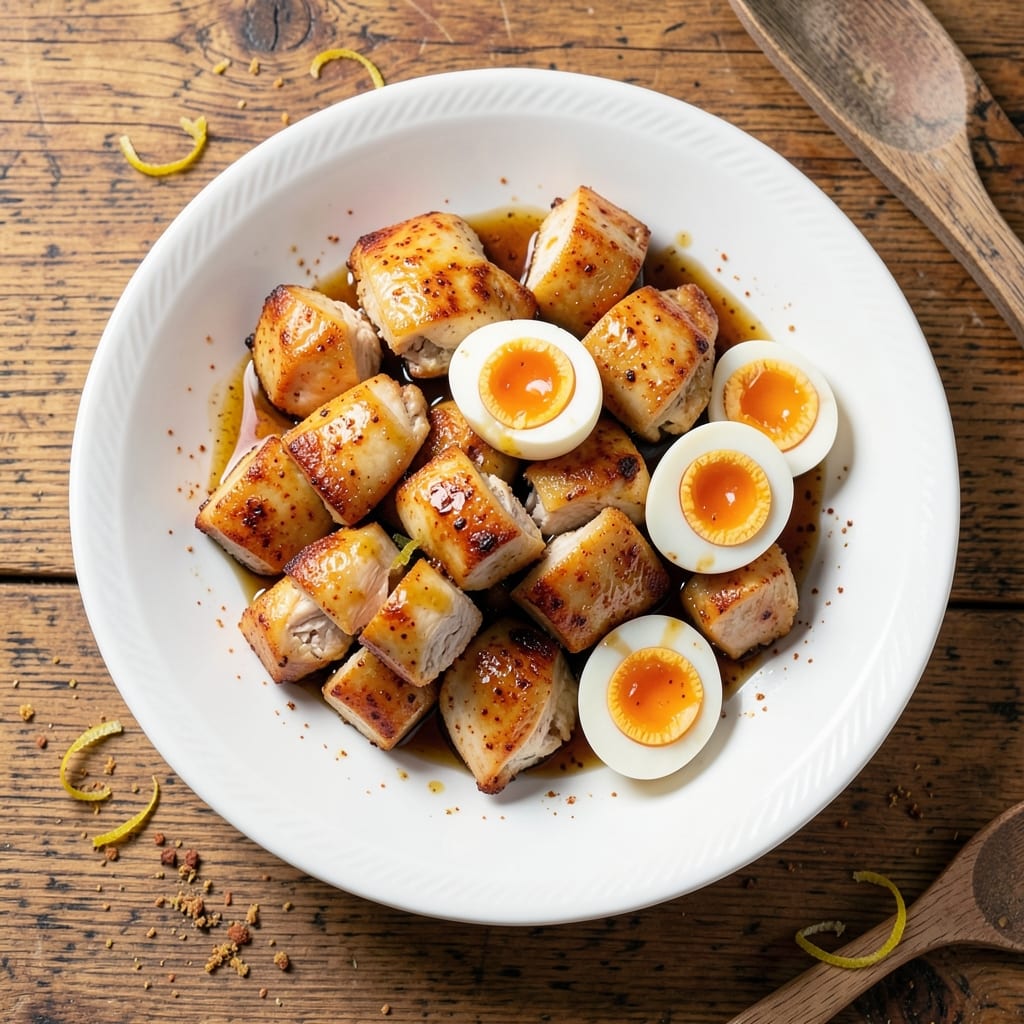 Chicken and Boiled Eggs Recipe: Savory One-Pan Breakfast With Soft Yolk Magic