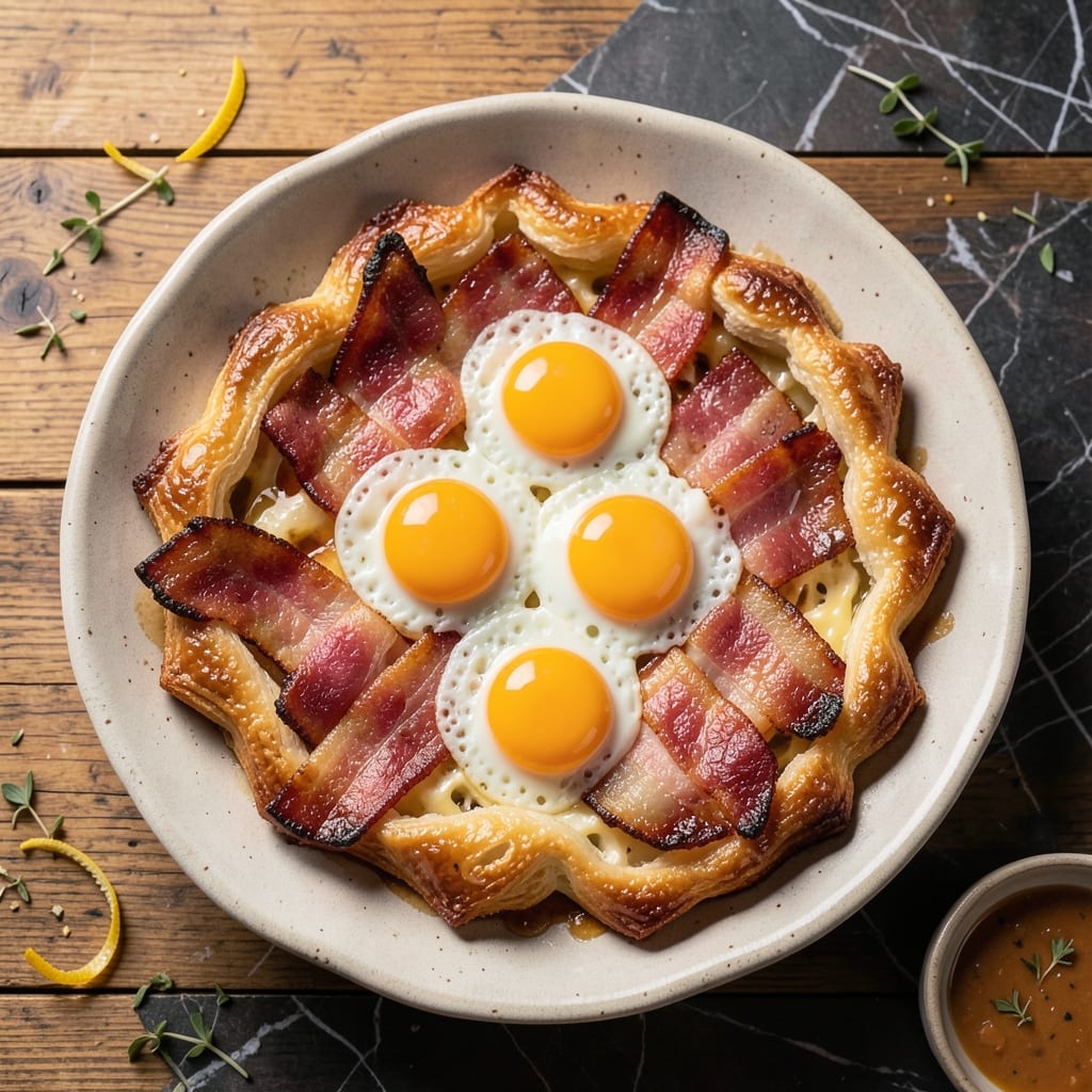 Bacon and Egg Pastry Recipe: Flaky Layers With Runny Yolk Magic