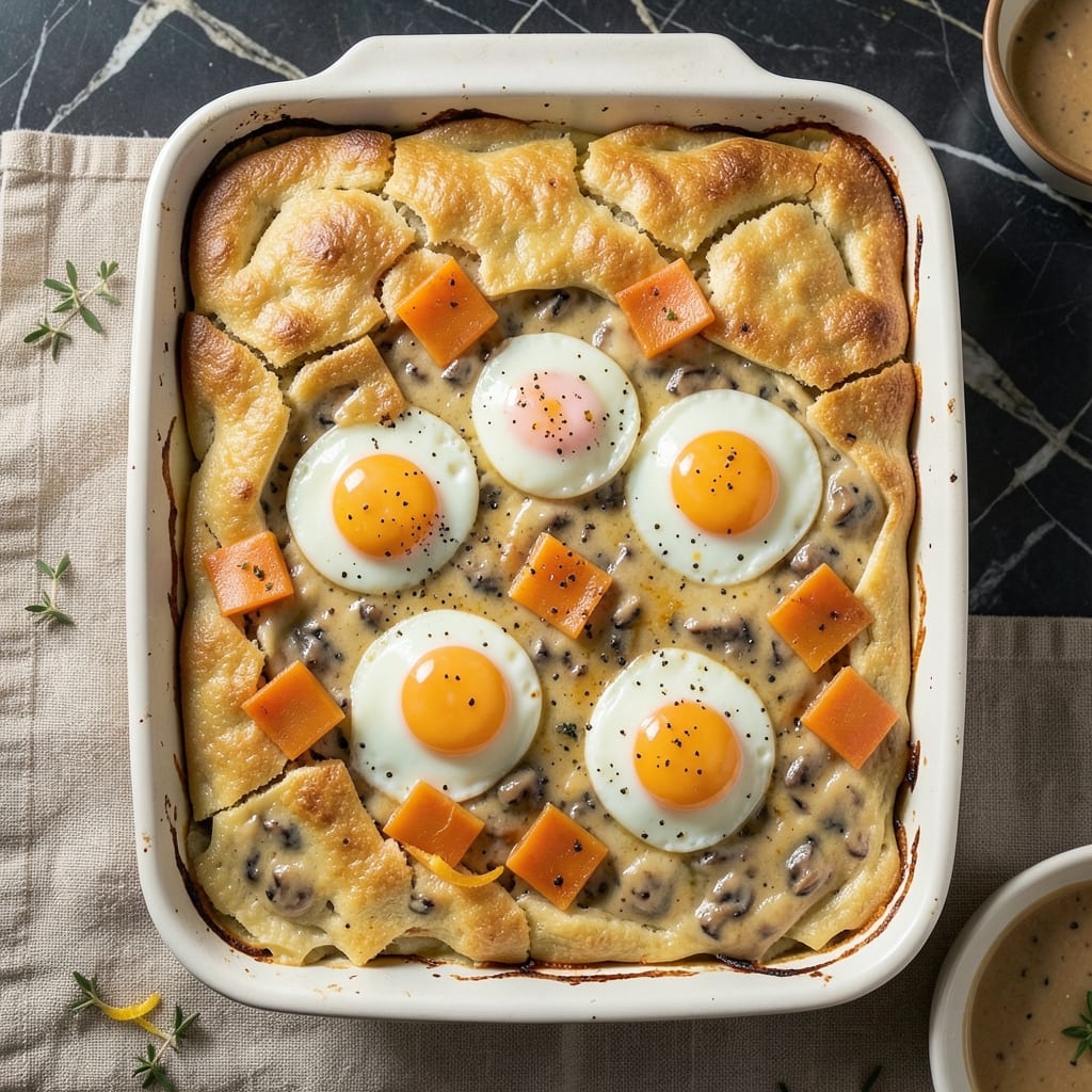 Egg Bake Recipe With Cream Of Mushroom Soup: Savory Mushroom-Cream Cheese Clouds