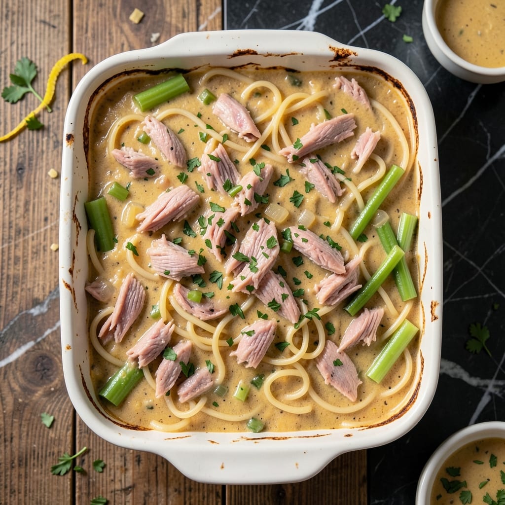 Classic Tuna Casserole Recipe with Egg Noodles: One-Pot Creamy Cheese Magic