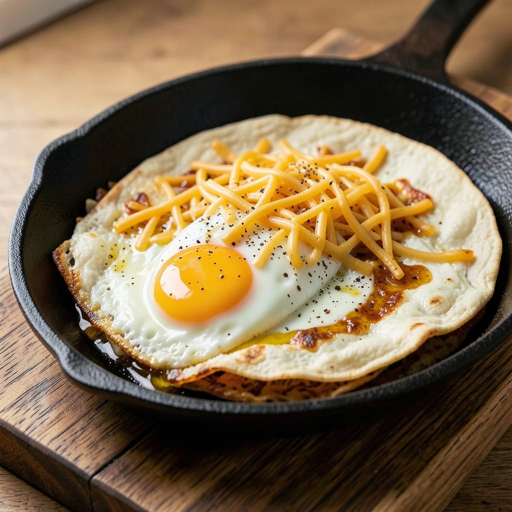 Egg and Tortilla Wrap in Pan Recipe: Crispy-Edged Breakfast Burrito Magic