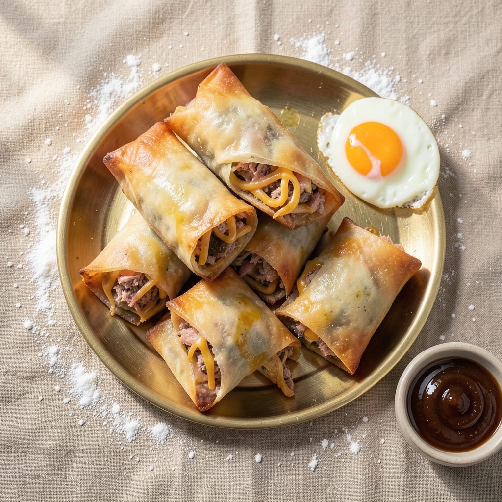 Corned Beef and Cheese Egg Rolls Recipe: Savory Breakfast Bites With Crispy Wraps