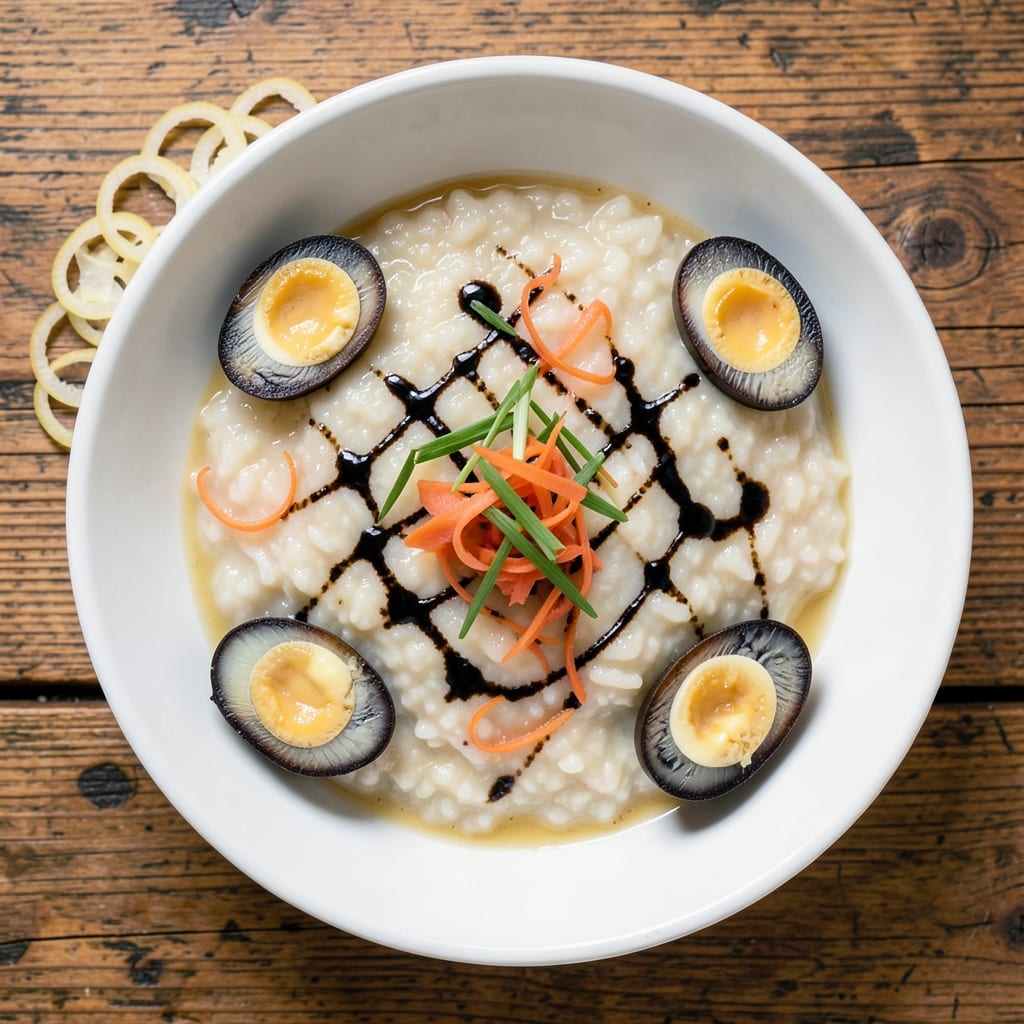 Century Egg Porridge Recipe: Silky Black Truffle Depth Meets Creamy Rice