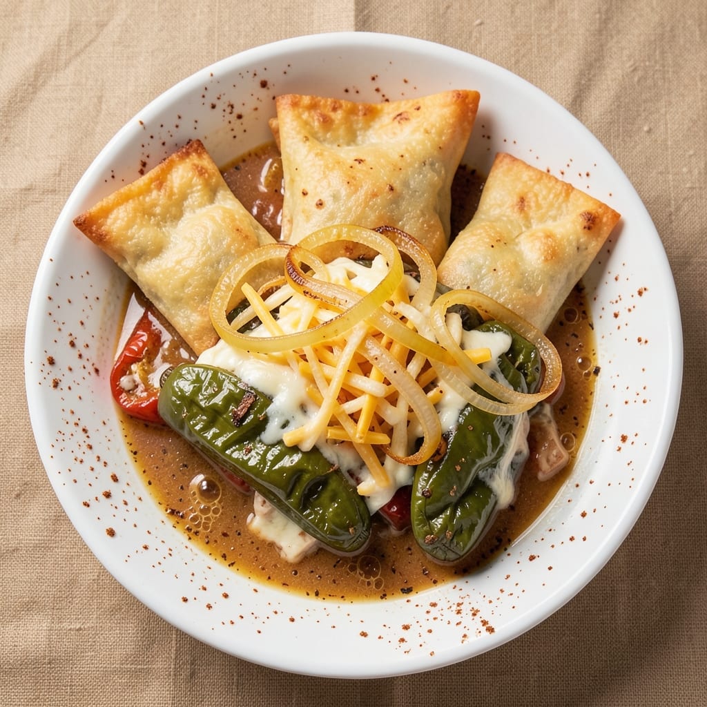 Chili Relleno Recipe With Egg Roll Wrappers Air Fryer: Crispy Crust, Juicy Poblano Magic
