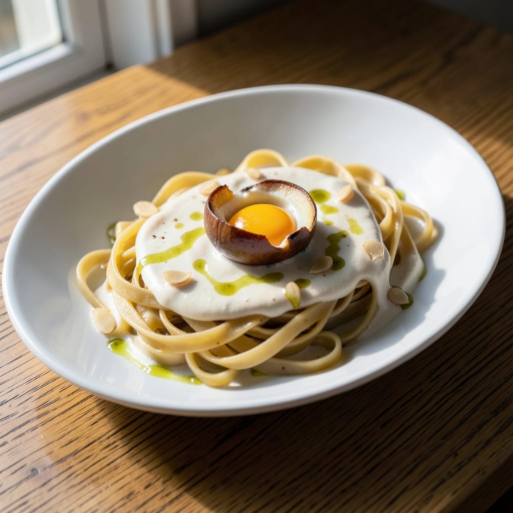 Creamy Salted Egg Pasta Recipe: Silky Garlic Sauce with Crunchy Topping Secrets