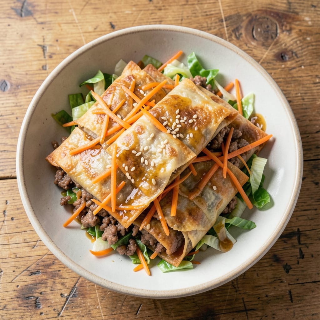 Beef and Pork Egg Rolls Recipe: Wok-Seared Crunch and Juicy Centers