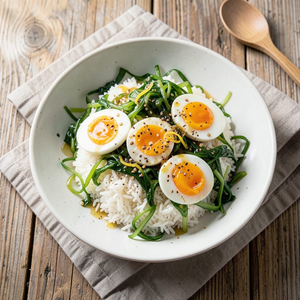 Cabbage Egg Fried Rice Recipe: Crispy Rice Bites with Soft-Boiled Eggs