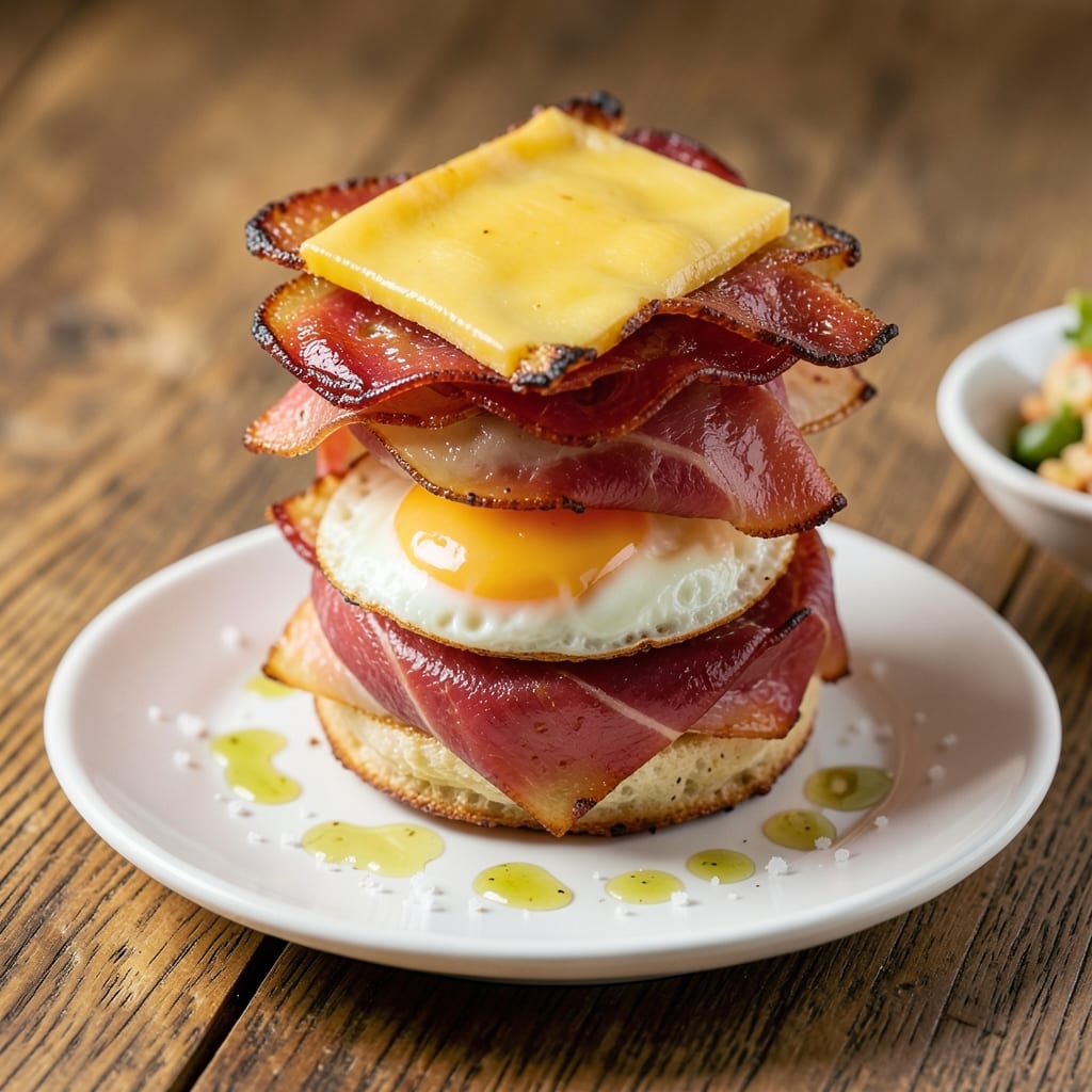 Breadless Egg Sandwiches Recipe: Fluffy Scrambled Eggs Wrapped in Crispy Prosciutto
