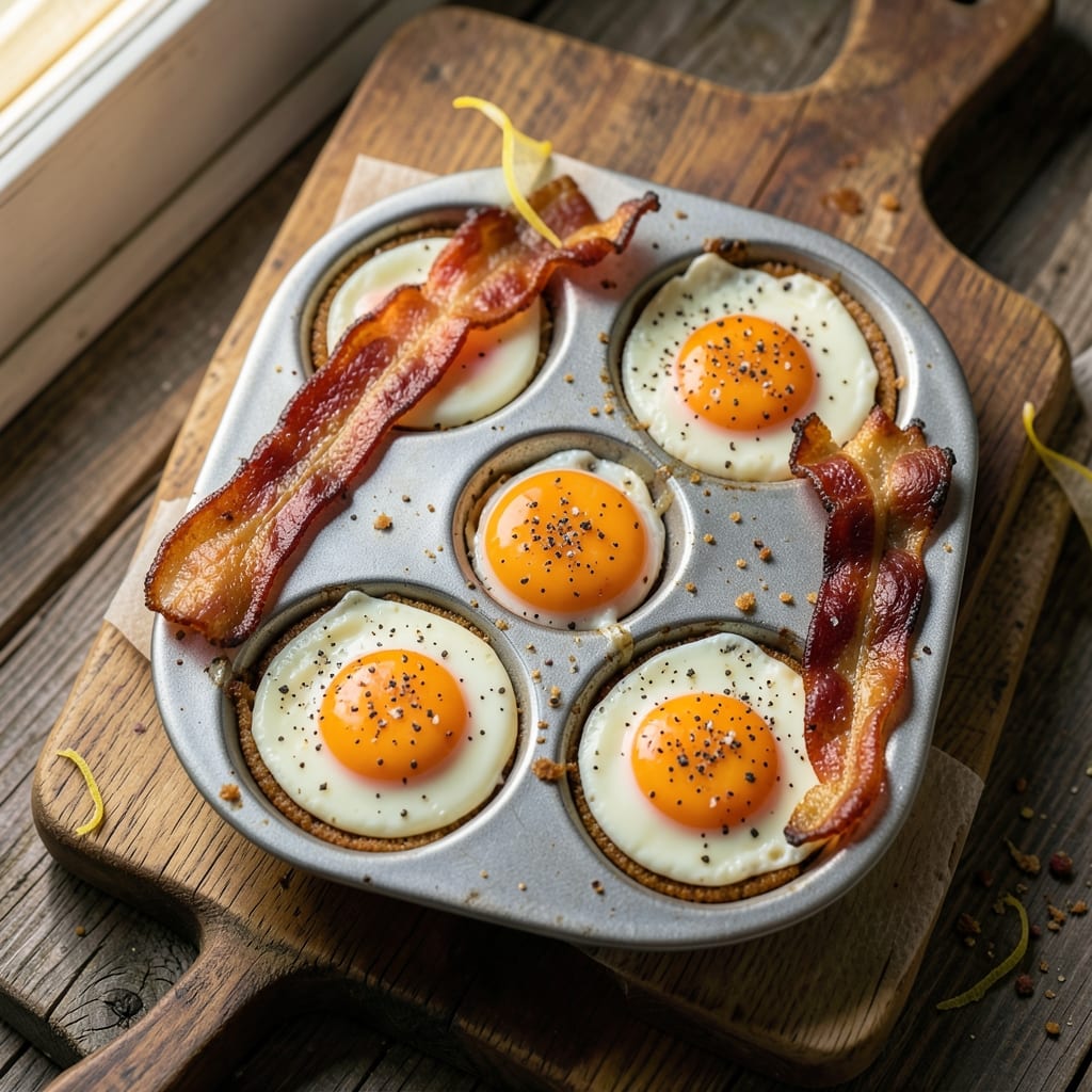 Bacon and Egg Muffin Pan Recipe: Crispy Edges, Runny Yolk Magic