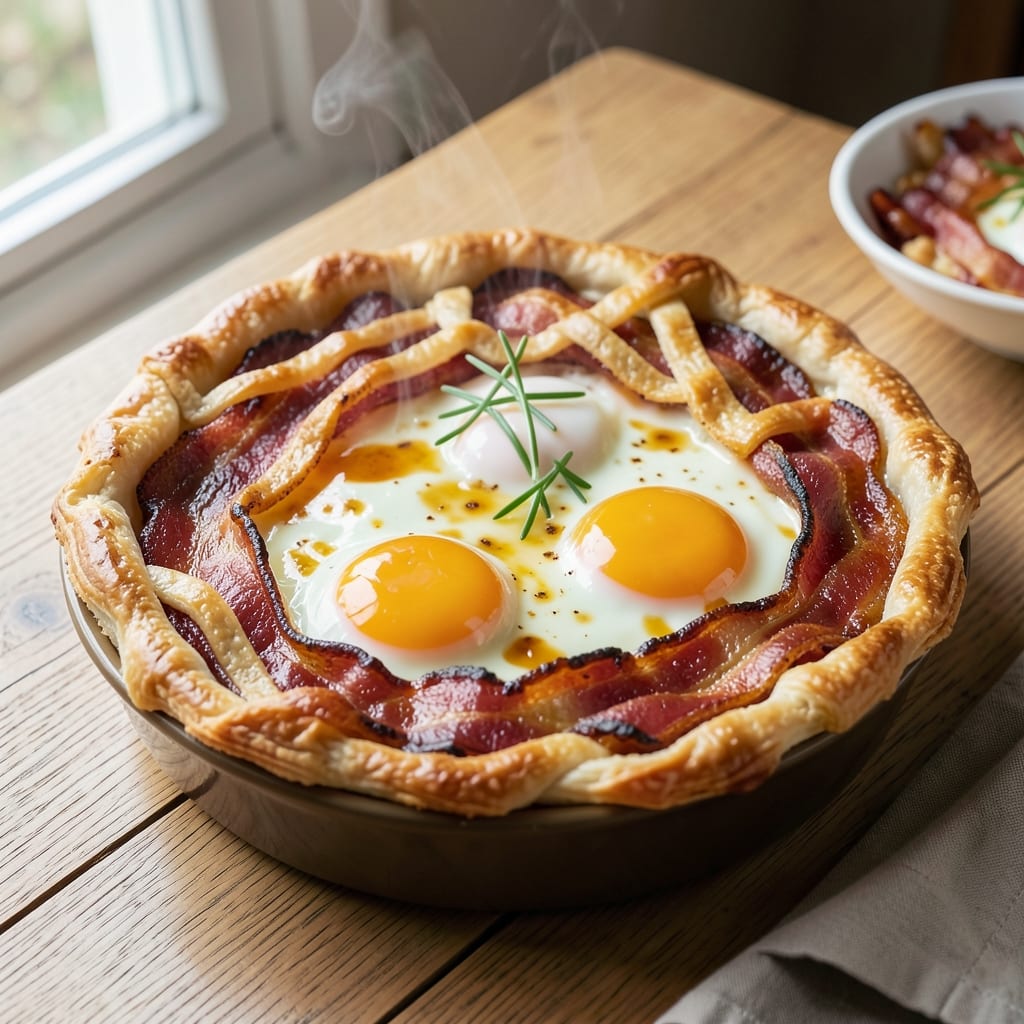 Bacon & Egg Pie Recipe NZ: Golden Crust Hides Runny Yolks and Crispy Bacon