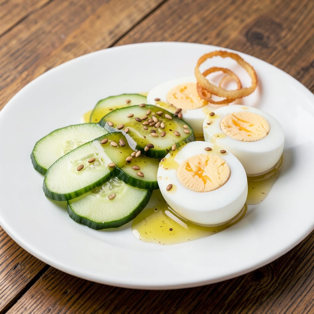 Cucumber and Egg Recipe: Crispy-Fried Eggs With Cool, Refreshing Bites