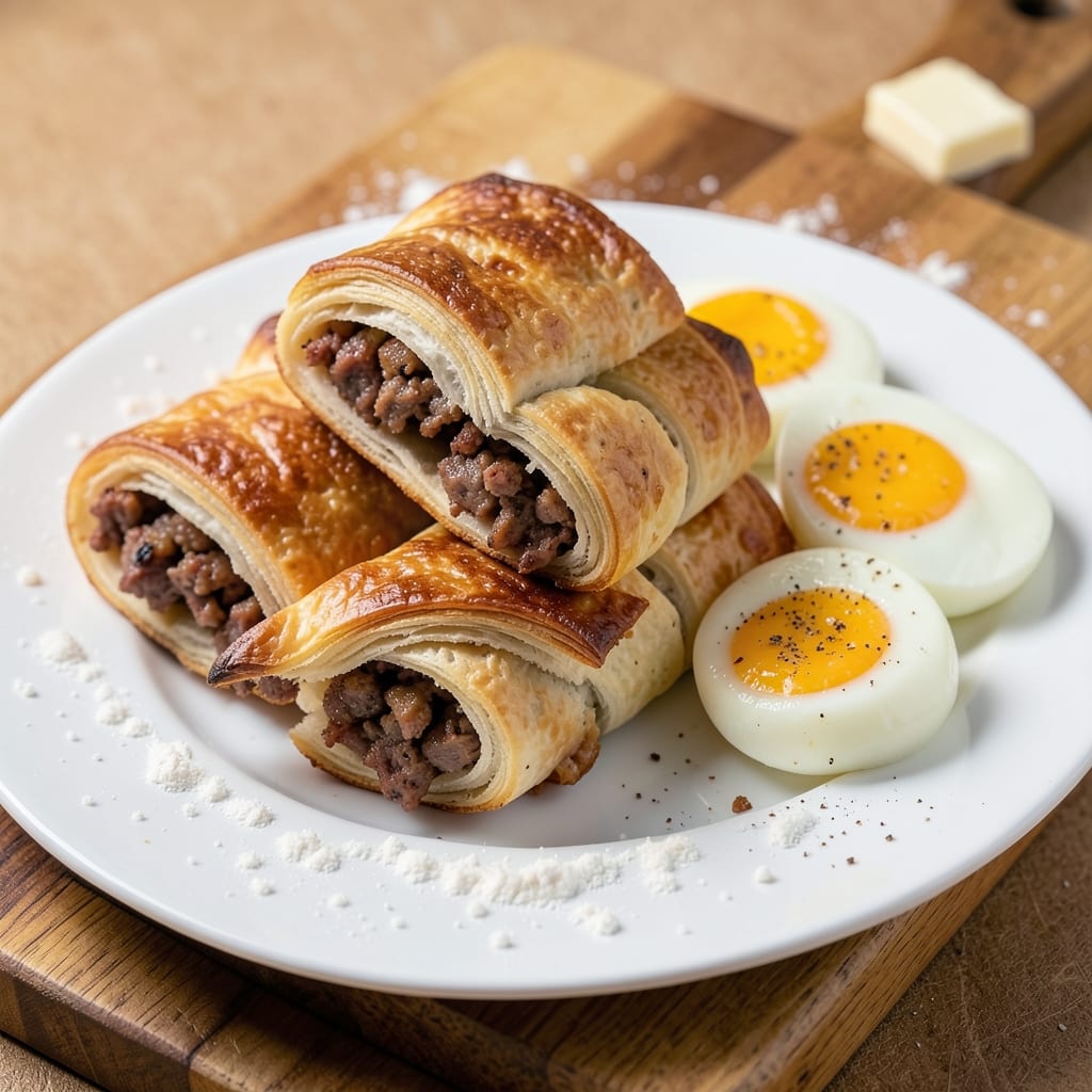Crescent Sausage Egg Roll-Ups Recipe: Flaky Crescents Wrapped Around Spiced Sausage