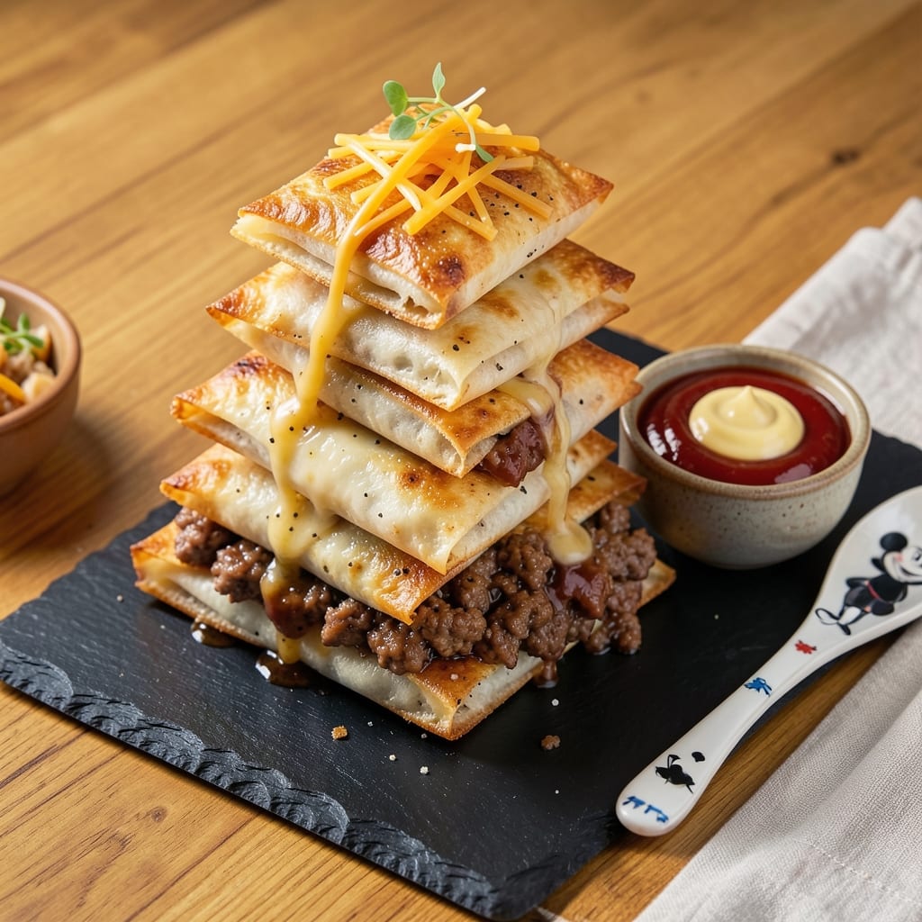 Cheeseburger Egg Rolls Disney World Recipe: Disney-Inspired Crunch With Juicy Centers