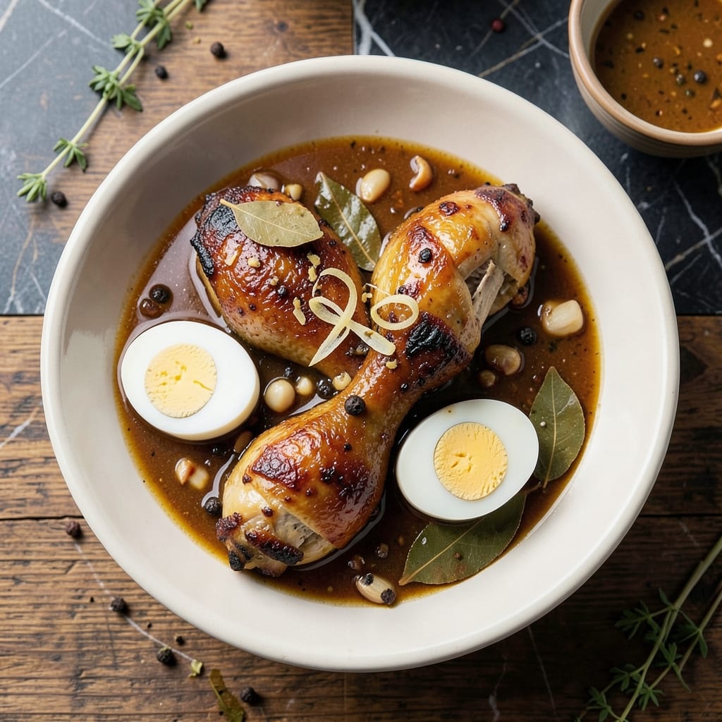 Chicken Adobo With Boiled Eggs Recipe: Soy-Vinegar Marinated Crispy Bites