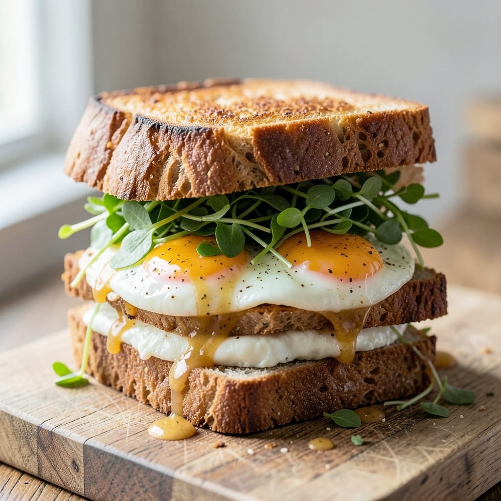 Egg and Watercress Sandwich Recipe: Bright Greens Meet Buttery Crusts