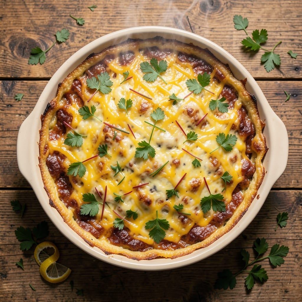 Denver Egg Casserole Recipe: Crispy Herb Crust with Runny Yolk Magic