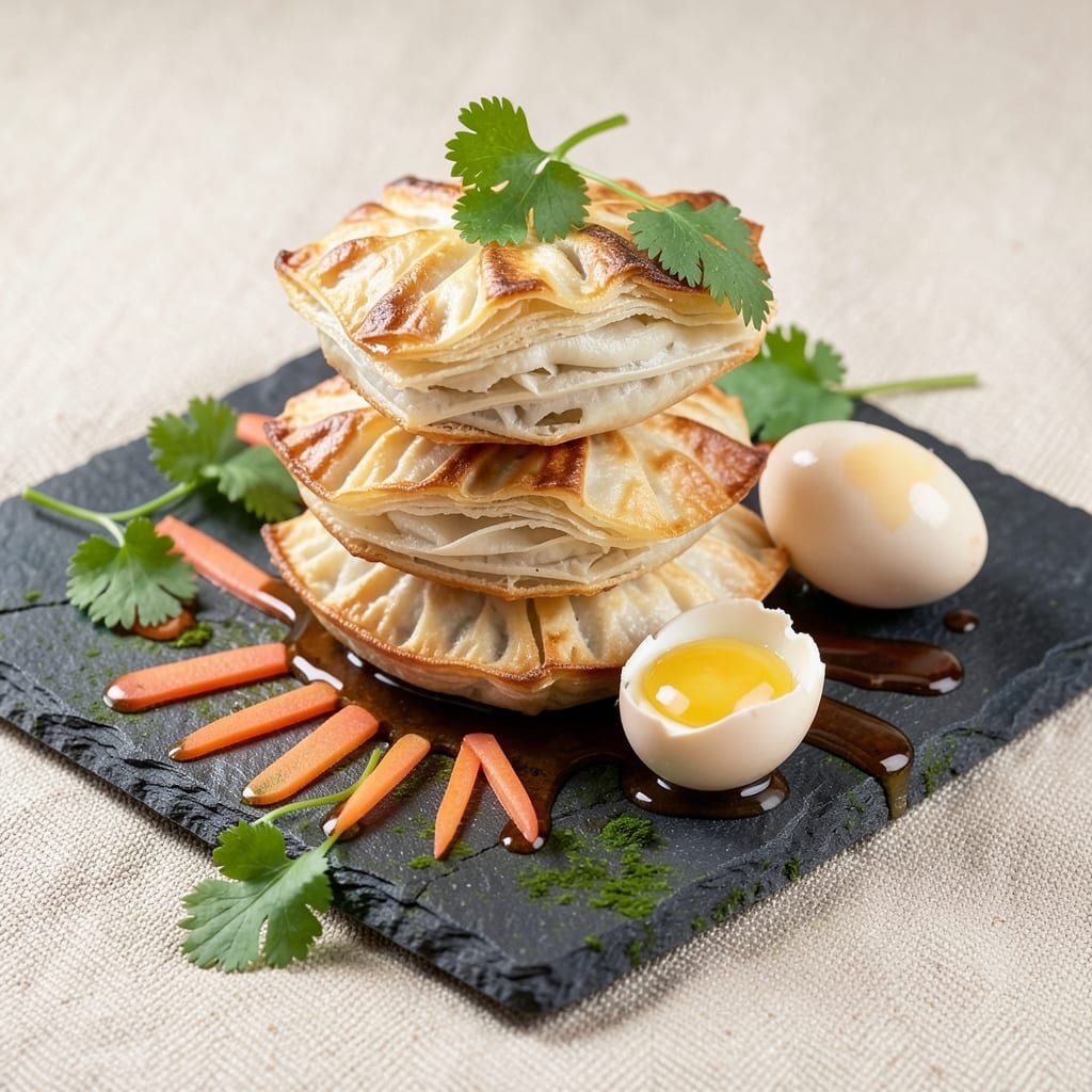 Chinese Egg Puffs Recipe: Flaky Pastry Cradles Silky Yolk Hearts