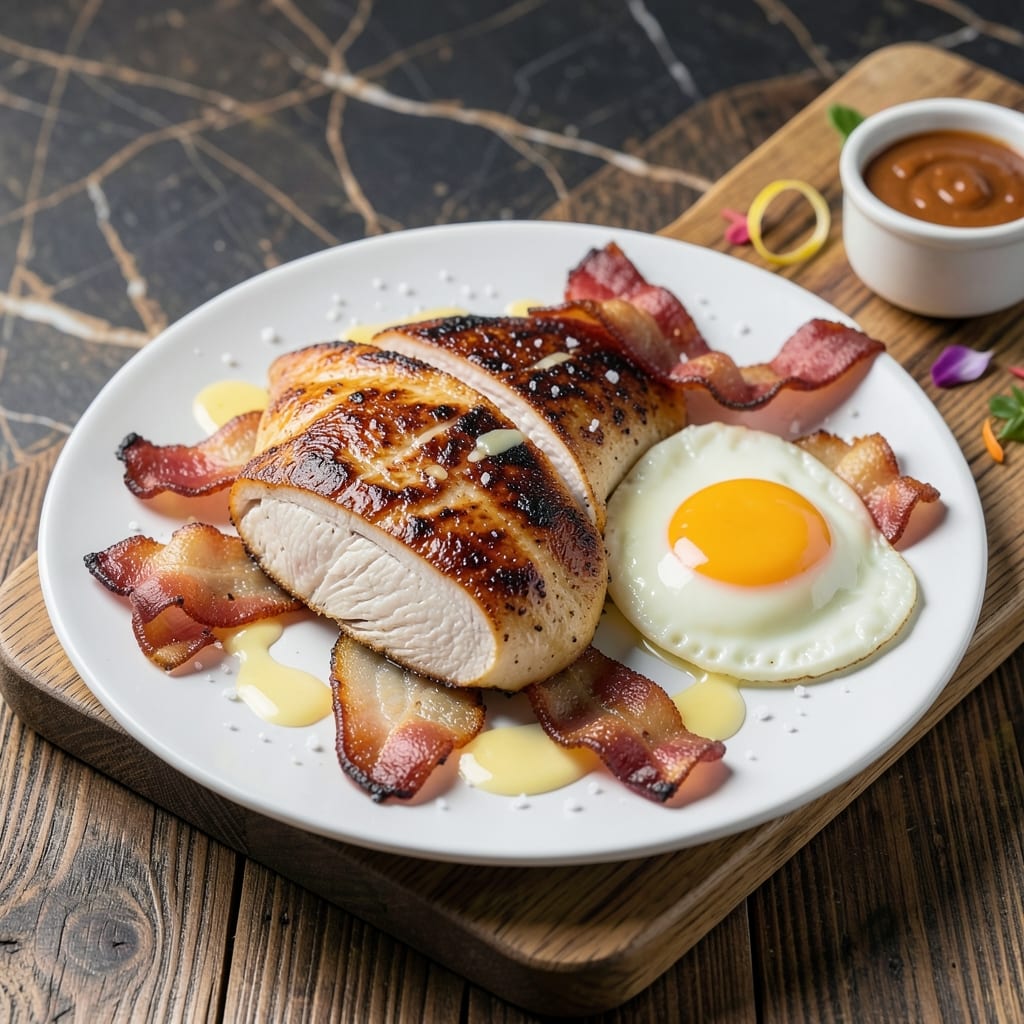 Chicken Bacon Egg Recipe: Crispy Bacon, Runny Yolk Magic in One Pan