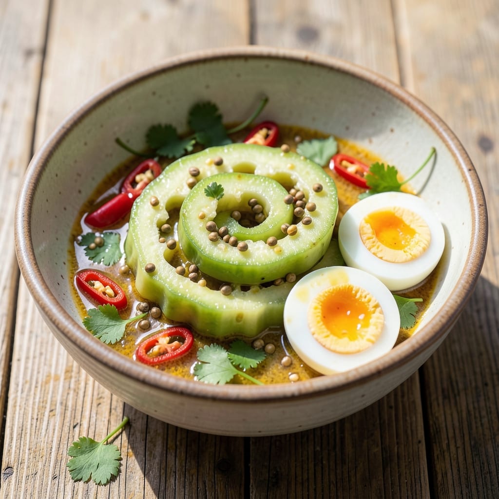 Bittergourd Egg Recipe: Turmeric-Spiced Crunch With Silky Eggs